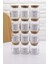 12'li Bambu Vakum Kapak Cam Baharatlı Seti 300ML 1