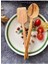 Ahşap Zeytin Ağacı El Yapımı Tahta Servis Kaşık ve Spatula Servis Seti Yemek Kaşığı Mutfak Gereçleri 1