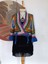 Hippybutik Mavi Yeşil Kırmızı Çok Renkli Kruvaze Mini Crop Astarsız Mevsimlik Hırka / Bluz 1