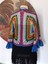 Hippybutik Mavi Yeşil Kırmızı Çok Renkli Kruvaze Mini Crop Astarsız Mevsimlik Hırka / Bluz 3