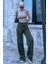 Haki Beli Ayarlanabilir Geniş Paça Pantolon MG2089 2