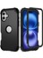 iPhone 16 Plus Için Yumuşak Silikon Sert Pc Tampon Telefon Kılıfı - Siyah (Yurt Dışından) 1