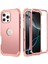 iPhone 16 Pro Max Için Yumuşak Silikon Sert Pc Tampon Telefon Kılıfı - Rose Gold (Yurt Dışından) 1