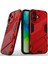 iPhone 16 Plus Için Sert Pc Tpu Tampon Hibrit Düşmeye Karşı Koruyucu Stand Telefon Kılıfı - Kırmızı (Yurt Dışından) 1