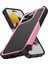iPhone 16 Pro Için Hibrit 2'si 1 Arada Sert Pc Yumuşak Tpu Dayanıklı Telefon Kılıfı - Pembe - Siyah (Yurt Dışından) 1