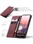 Pixel 9 Için Retro Pu Deri Cüzdan Flip Standlı Telefon Kılıfı - Kırmızı (Yurt Dışından) 4