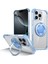 iPhone 16 Pro Max Için Magsafe Ring Stand Düşme Telefon Kılıfı ile Uyumlu - Mavi (Yurt Dışından) 1