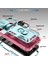 iPhone 16 Plus Için Kayar Lens Koruyucu Halka Standlı Telefon Kılıfı - Pembe-Yeşil (Yurt Dışından) 2