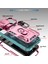 iPhone 16 Plus Için Kayar Lens Koruyucu Halka Standlı Telefon Kılıfı - Yeşil - Pembe (Yurt Dışından) 2