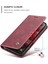 iPhone 16 Plus Için Retro Pu Deri Cüzdan Flip Standlı Telefon Kılıfı - Kırmızı (Yurt Dışından) 3