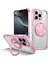 iPhone 16 Pro Için Magsafe Ring Stand Düşme Telefon Kılıfı ile Uyumlu - Pembe (Yurt Dışından) 1