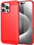 iPhone 16 Pro Max Için Yumuşak Karbon Fiber Fırçalanmış Tpu Telefon Kılıfı - Kırmızı (Yurt Dışından) 1