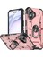 iPhone 16 Plus Için Halka Tutucu Standlı Çift Katmanlı Telefon Kılıfı - Rose Gold (Yurt Dışından) 2