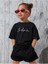 Los Angeles Baskılı Pamuklu Çocuk Takım Siyah Şort T-Shirt- Çocuk Yazlık Bisiklet Yaka 1