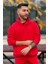 Erkek Kapşonlu Unisex Kırmızı Sweatshirt Hoodie Oversize 2