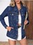 Kadın Slim Fit Denim Kot Ceket Lacivert 3