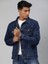 Erkek Lacivert Slim Fit Kot Ceket 1