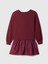 Kız Çocuk Kırmızı Relaxed Sweatshirt Fleece Elbise 1