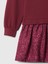 Kız Çocuk Kırmızı Relaxed Sweatshirt Fleece Elbise 2