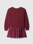 Kız Çocuk Kırmızı Relaxed Sweatshirt Fleece Elbise 3