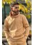 Erkek Kapşonlu Unisex Vizon Sweatshirt Hoodie Oversize 3