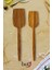 Ahşap Spatula Seti Tahta Spatula 2'li Ahşap Spatula Kaşık Servis Spatulası Mutfak Spatulası 3