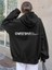 Unisex Oversize Siyah Wrst Baskili Hoodie Sweatshirt 1