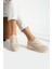 Bej Anatomik Esnek Taban Slip-On Spor Ayakkabı Günlük Sneaker 4
