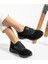 Siyah Anatomik Esnek Taban Slip-On Spor Ayakkabı Günlük Sneaker 4