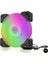 HDX1518 Performans Kasa Fanı Rgb 12CM 4pın Siyah 1