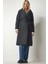 Kuşaklı Şal Yaka Kapitone kaban Siyah 4