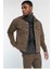 Erkek Kahve Slim Fit Kot Ceket 1