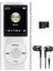 Metal Mp3 Çalar Dijital Ekranlı Mp4 Player Ses Kayıt Fm Radyo 32GB Hafıza Kartı Hediye 1