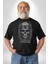 Kask Miğfer Iskelet Asker Kadın Erkek Unisex Siyah Organik Baskılı T-Shirt Penye Yüksek Kalite 2