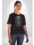 Kask Miğfer Iskelet Asker Kadın Erkek Unisex Siyah Organik Baskılı T-Shirt Penye Yüksek Kalite 3