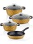 Carabella Döküm Cam Kapak 7 Parça Tencere Seti Gold 3