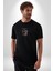 Yükseliş Için Kendin Ol Siyah Oversize Kadın Erkek Ön Orta Minimal Baskılı T-Shirt 5