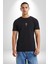 Halloween Genç Zombi Siyah Oversize Kadın Erkek Ön Orta Minimal Baskılı T-Shirt 2