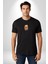 Golden Çiçekli Baby Face Siyah Oversize Kadın Erkek Ön Orta Minimal Baskılı T-Shirt 2
