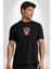 Basketbol Oyun Zamanı Siyah Oversize Kadın Erkek Ön Orta Minimal Baskılı T-Shirt 1