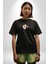 Atatürk Türk Bayrağı Sonsuzluk Siyah Oversize Kadın Erkek Ön Orta Minimal Baskılı T-Shirt 5