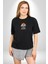 Neden Bu Kadar Negatif Siyah Oversize Kadın Erkek Ön Orta Minimal Baskılı T-Shirt 2