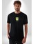 Sık Sık Mutlu Gülmek Teddy Bear Siyah Oversize Kadın Erkek Ön Orta Minimal Baskılı T-Shirt 3