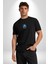 Su Aygırı Hipopotamo Renkli Siyah Oversize Kadın Erkek Ön Orta Minimal Baskılı T-Shirt 4