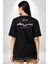 Istanbul Özel Tasarım Pamuklu Kadın Erkek Oversize Sırt Dijital Baskılı Siyah T-Shirt 2