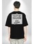 Tahtımı Özledim Ve Geri Döndüm Yazılı Pamuklu Kadın Erkek Oversize Sırt Dijital Baskılı Siyah T-Shirt 3