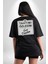 Tahtımı Özledim Ve Geri Döndüm Yazılı Pamuklu Kadın Erkek Oversize Sırt Dijital Baskılı Siyah T-Shirt 5