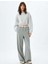 Basic Crop Sweatshirt Bisiklet Yaka - Koton - 5WAK10051EK - Gri - Xs 1