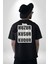 Ben Huzur Aradım, Sen Kusur Şimdi Bensiz Kudur Yazılı Pamuklu Kadın Erkek Oversize Sırt Dijital Baskılı Siyah T-Shirt 2