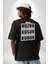 Ben Huzur Aradım, Sen Kusur Şimdi Bensiz Kudur Yazılı Pamuklu Kadın Erkek Oversize Sırt Dijital Baskılı Siyah T-Shirt 3